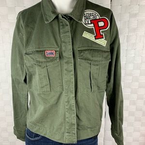 Forever 21 Army Green Denim Jacket Size S